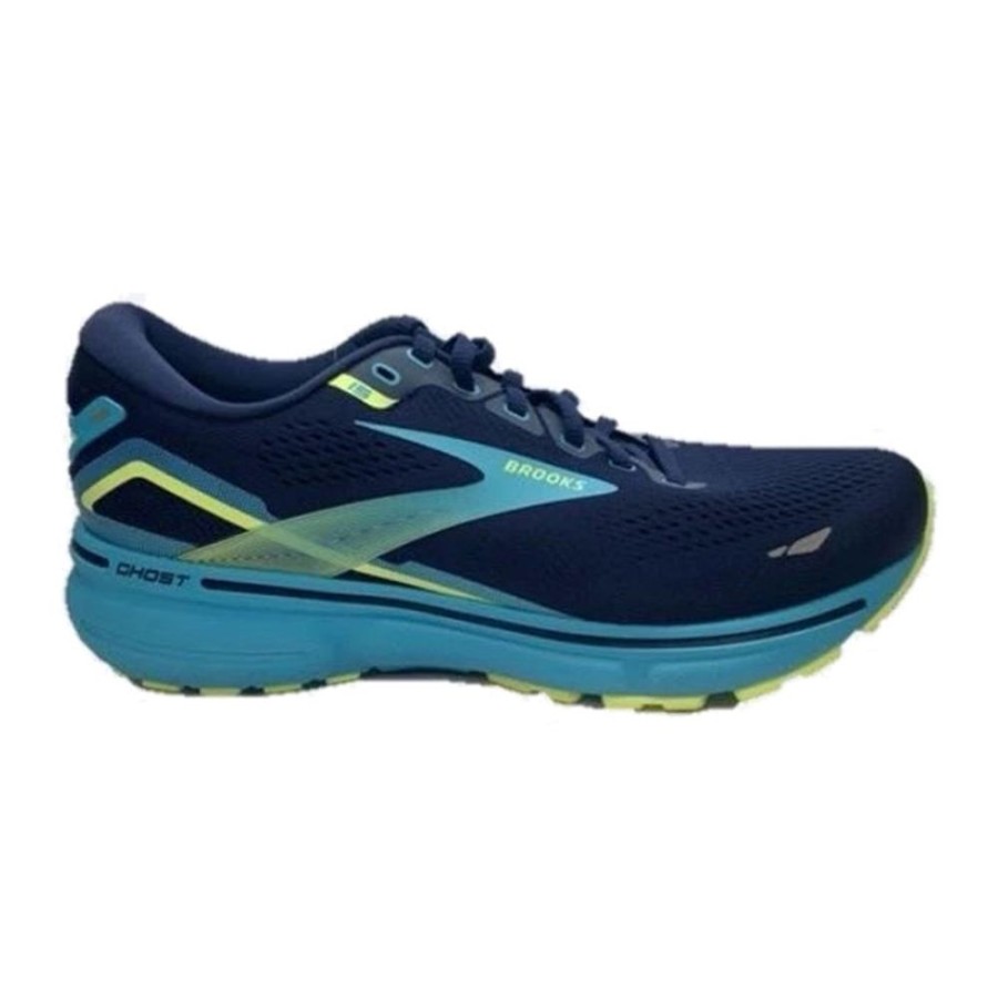 Mens Shoes Brooks Running | Mens Brooks Running Ghost 15 In Navy/Blue/Green