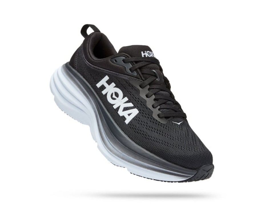 Womens Shoes Hoka | Womens Hoka Bondi 8 Wide Black/White