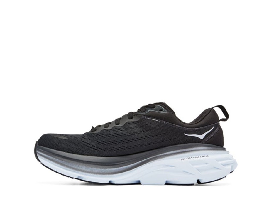 Womens Shoes Hoka | Womens Hoka Bondi 8 Wide Black/White