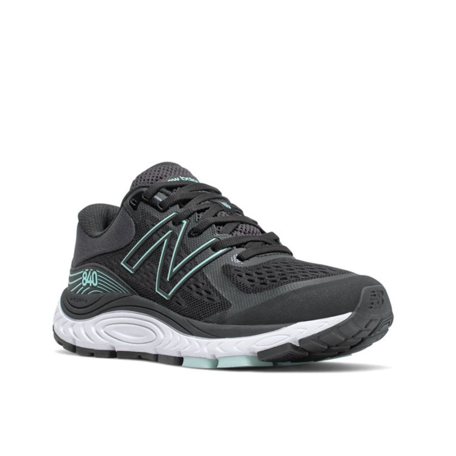 Womens Shoes New Balance | Womens New Balance 840V5 Black With Storm Blue