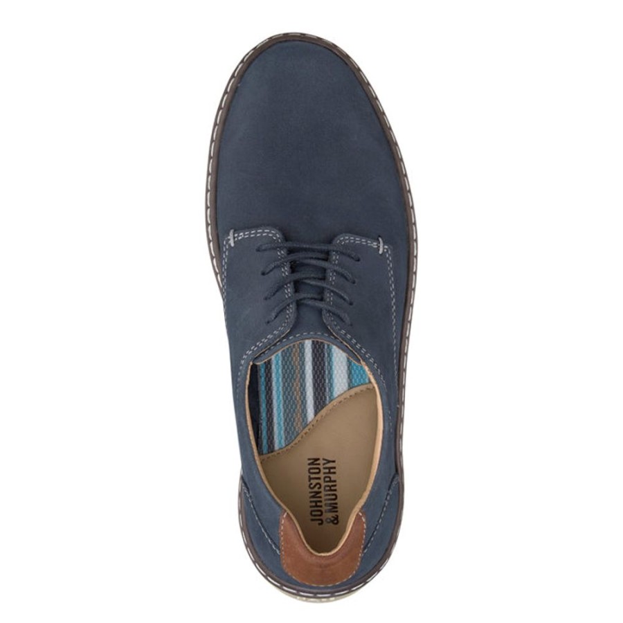 Boys Shoes Johnston & Murphy | Big Boy Johnston & Murphy Mcguffey Plain Toe Navy