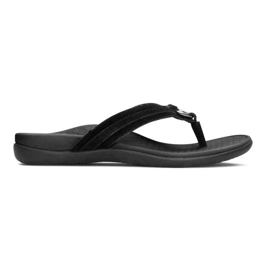 Womens Shoes Vionic | Womens Vionic Aloe Toe Post Sandal Black