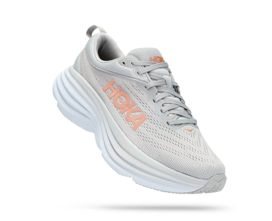 Womens Shoes Hoka | Womens Hoka Bondi 8 Wide Harbor Mist/Lunar Rock