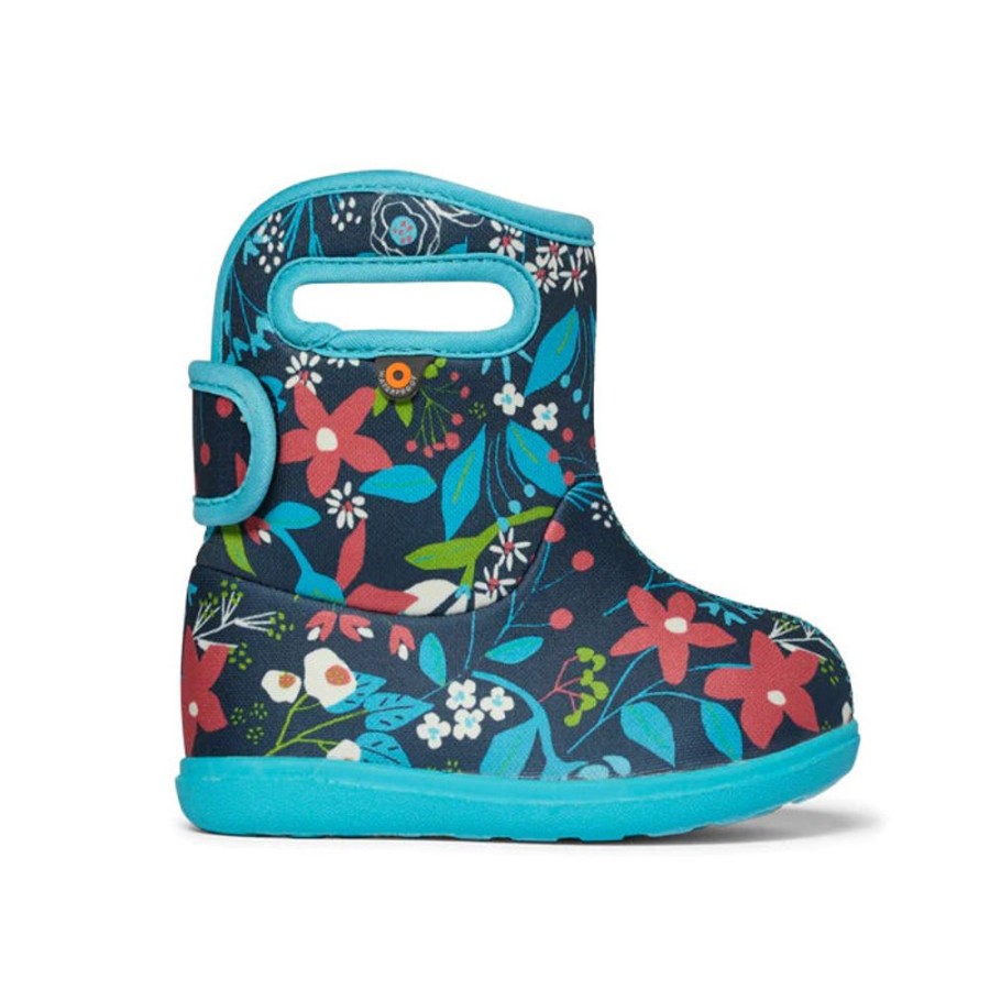 Girls Shoes Bogs | Infant Girl Bogs Baby Bogs Ii Cartoon Flower In Ink Blue Multi