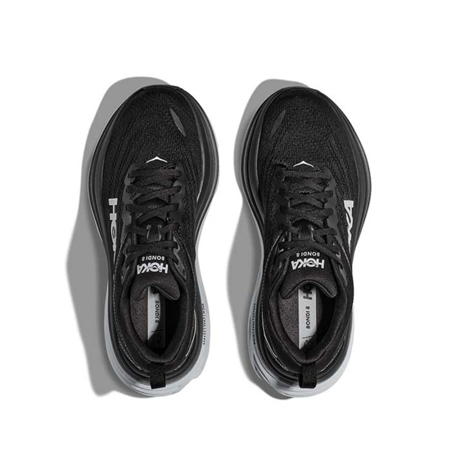 Mens Shoes Hoka | Mens Hoka Bondi 8 Extra Wide In Black/White