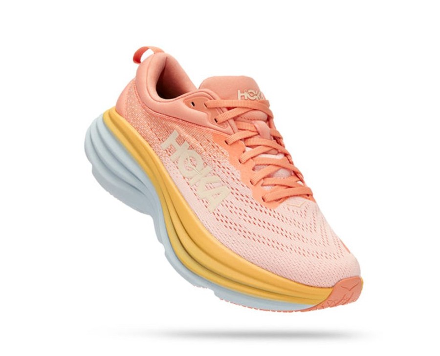 Womens Shoes Hoka | Womens Hoka Bondi 8 Shell Coral/Peach Parfait