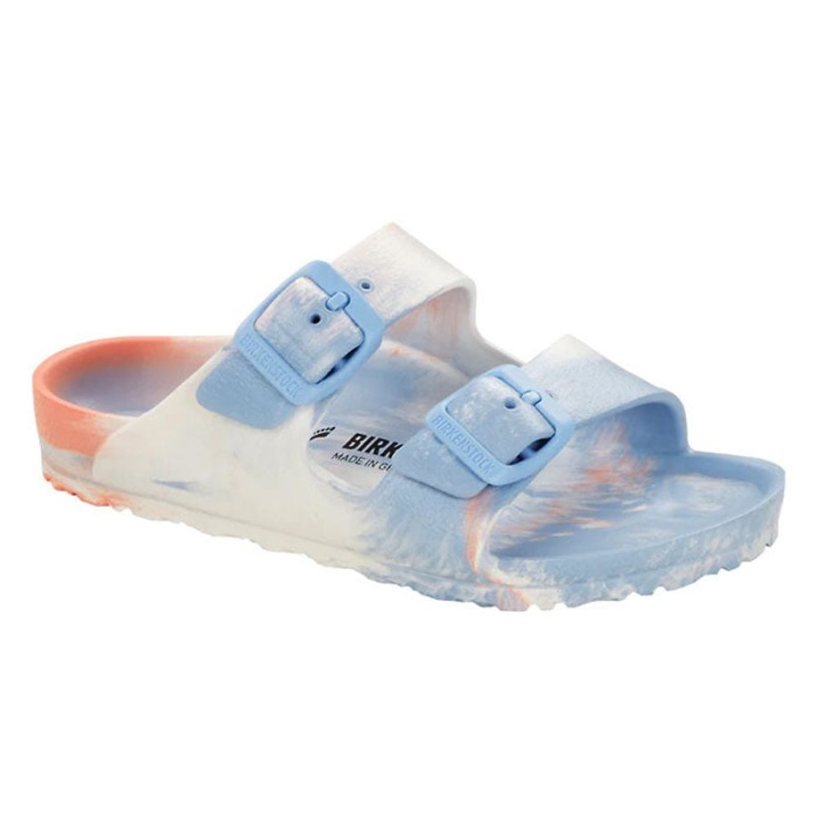 Girls Shoes Birkenstock | Big Girl Birkenstock Arizona Eva Multi Coral Peach