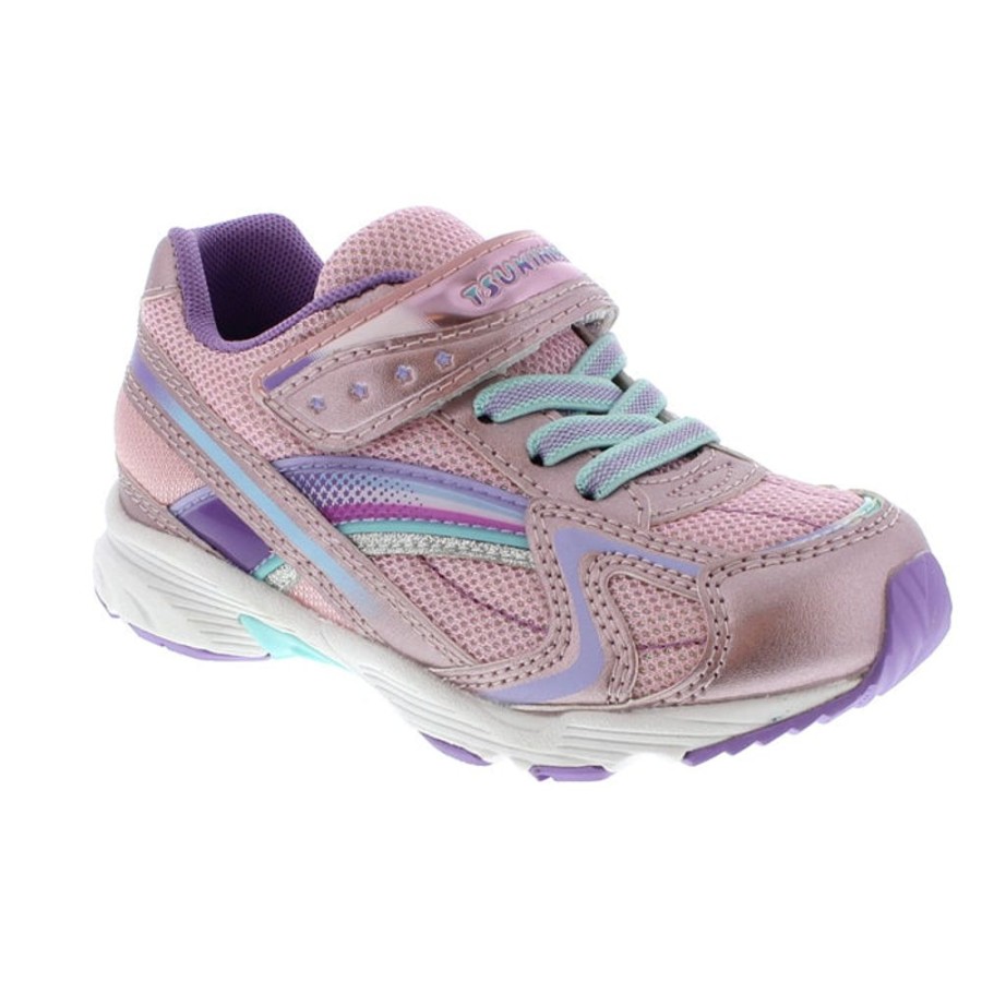 Girls Shoes Tsukihoshi | Little Girl Tsukihoshi Glitz Sneaker Pink