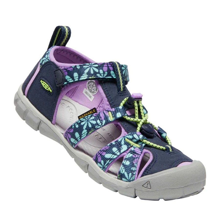 Girls Shoes Keen | Big Girl Keen Seacamp Black Iris/African Violet