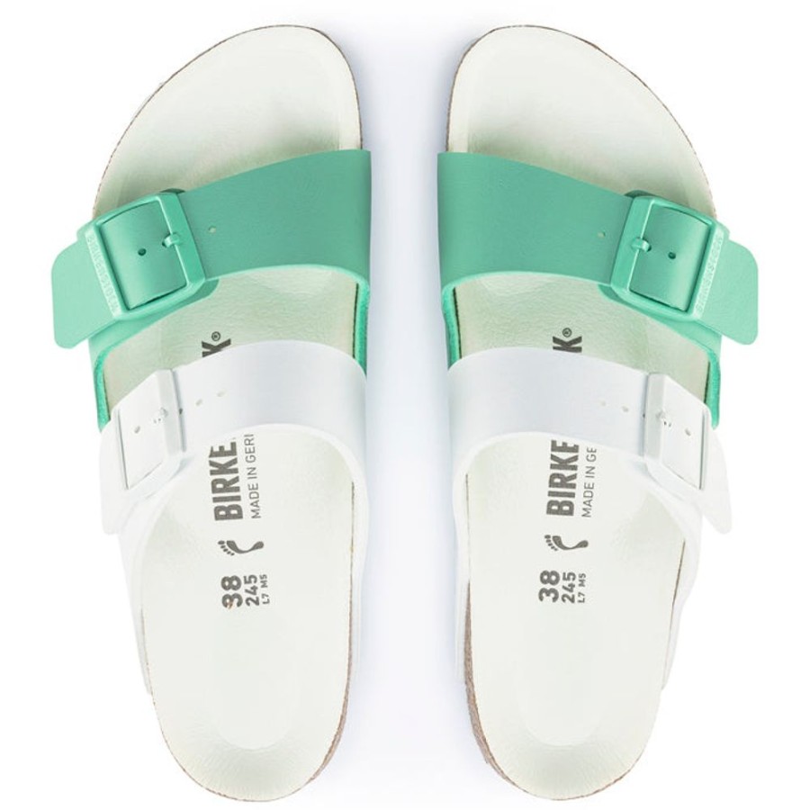 Womens Shoes Birkenstock | Womens Birkenstock Arizona Split White/Jade