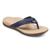 Womens Shoes Vionic | Womens Vionic Aloe Toe Post Sandal Navy