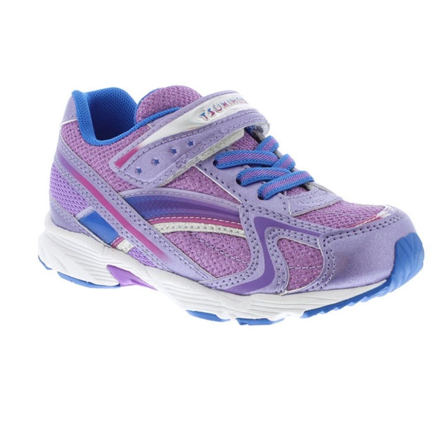 Girls Shoes Tsukihoshi | Little Girl Tsukihoshi Glitz Sneaker Purple/Royal