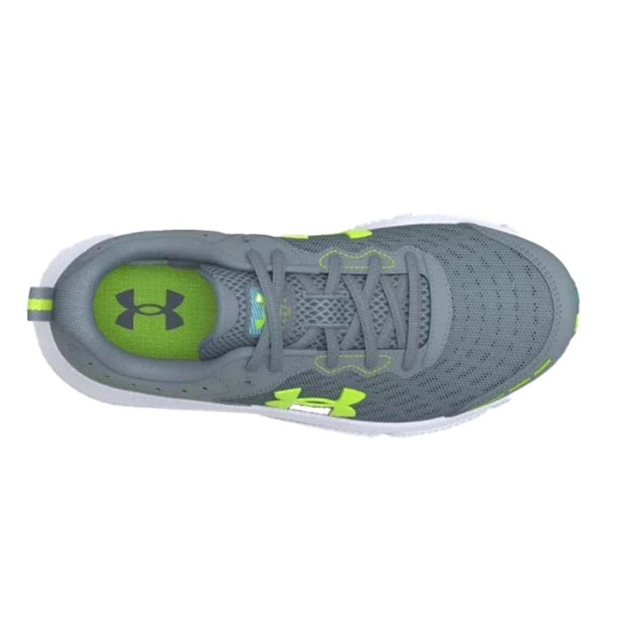 Boys Shoes Under Armour | Big Boy Under Armour Assert 10 In Gravel/Glacier Blue/Lime Surge