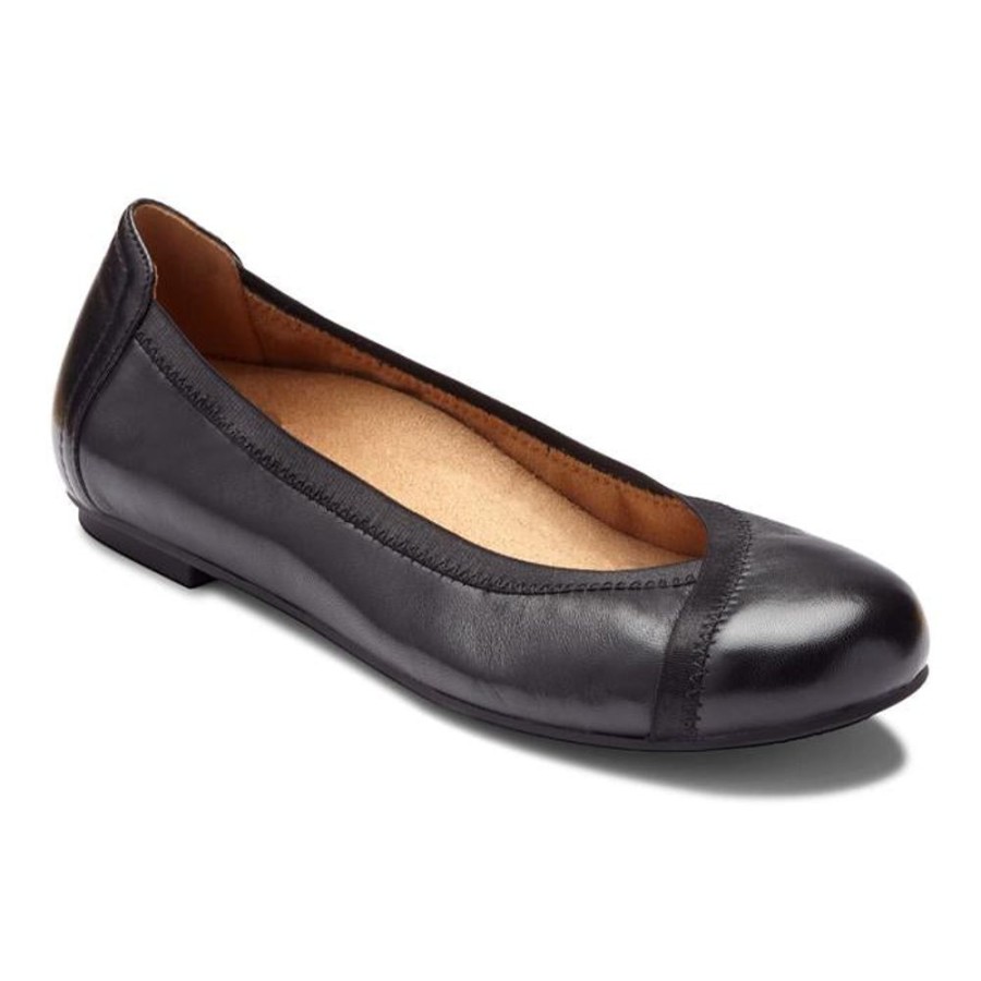 Womens Shoes Vionic | Womens Vionic Caroll Ballet Flat Black