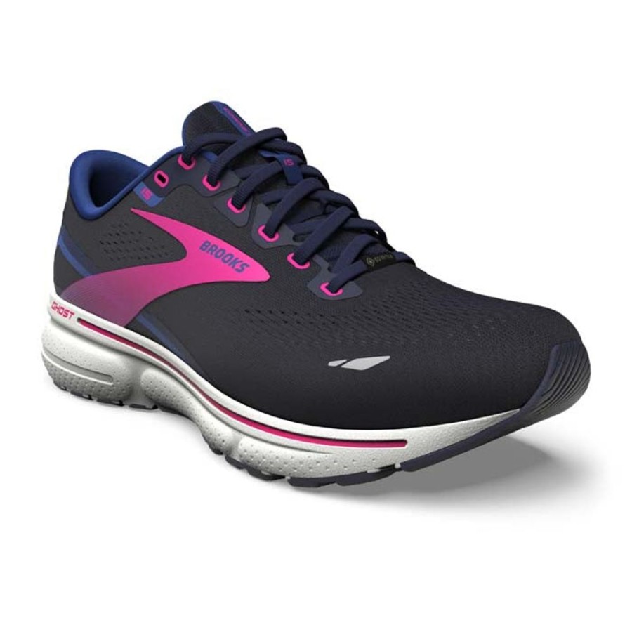 Womens Shoes Brooks Running | Womens Brooks Running Ghost 15 Gtx In Peacoat/Blue/Pink