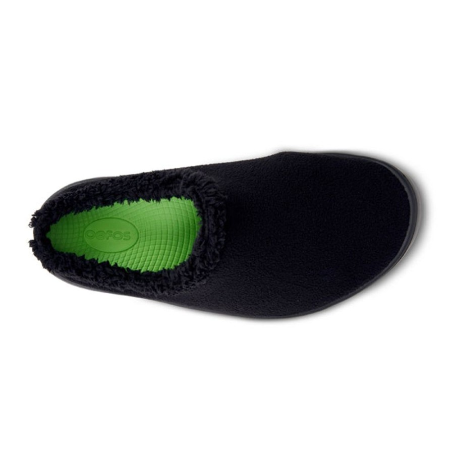 Mens Shoes Oofos | Men'S Oofos Oocoozie Mule In Black