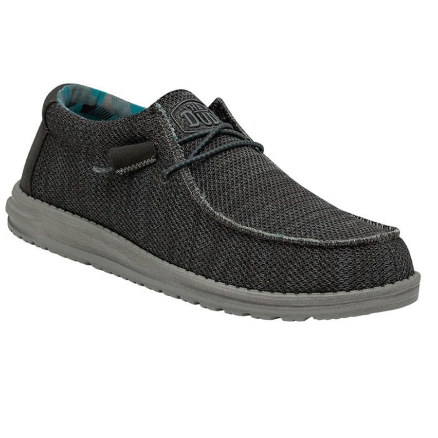 Mens Shoes Hey Dude | Mens Hey Dude Wally Sox In Charcoal