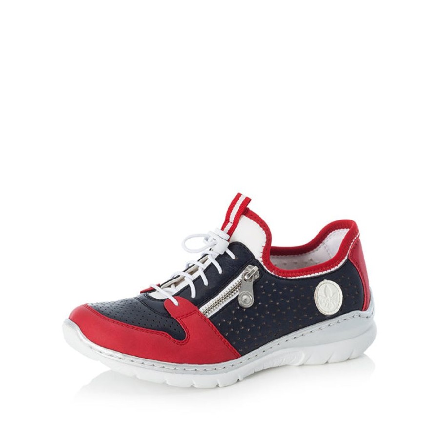 Womens Shoes Rieker | Womens Rieker Nikita Fire/Pazifik/Weiss