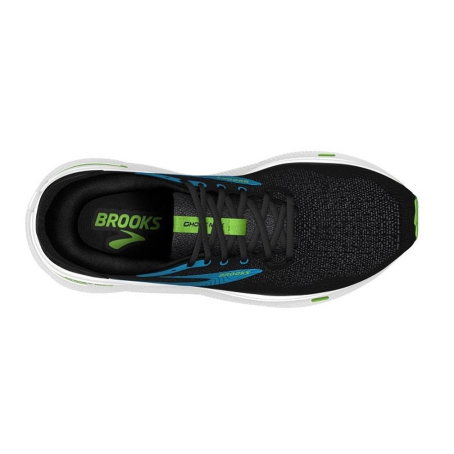 Mens Shoes Brooks Running | Mens Brooks Running Ghost Max In Black/Atomic Blue/Jasmine