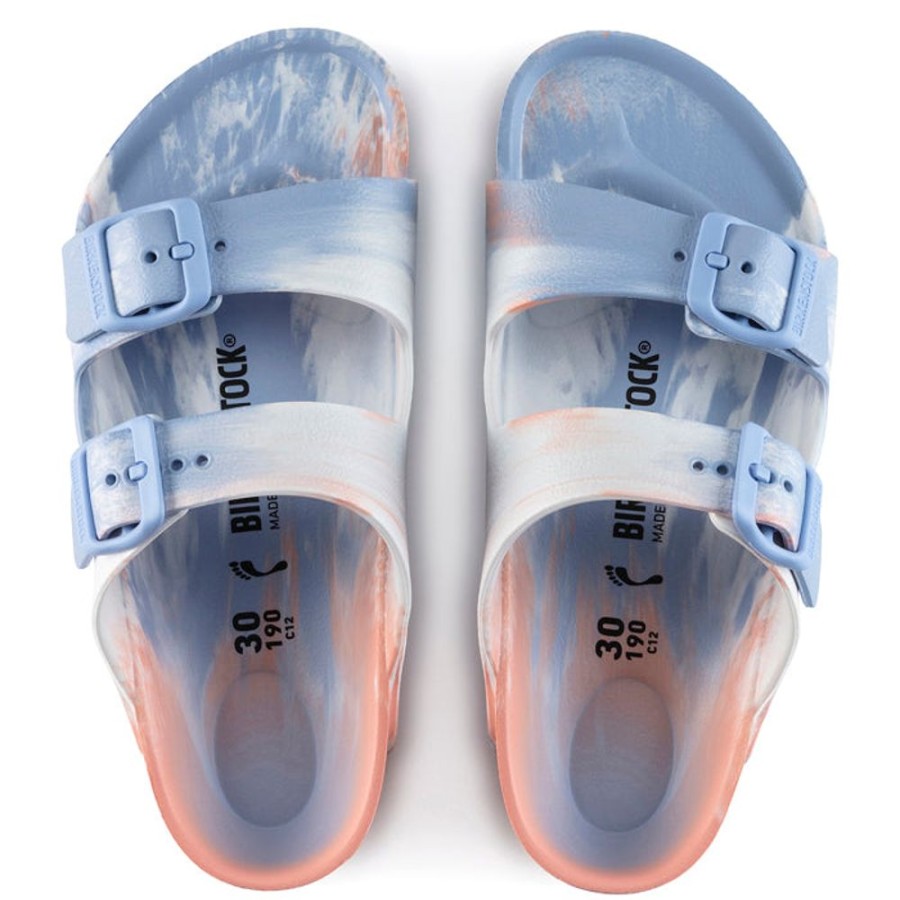 Girls Shoes Birkenstock | Little Girl Birkenstock Arizona Eva Multi Coral Peach