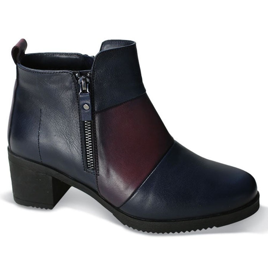 Womens Shoes Mago | Womens Mago Rhonda In Navy/Burgundy/Navy