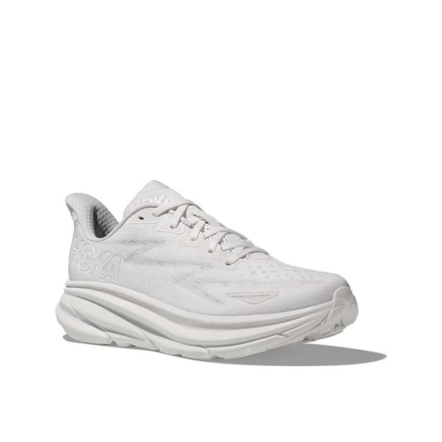 Womens Shoes Hoka | Womens Hoka Clifton 9 Wide In White/White