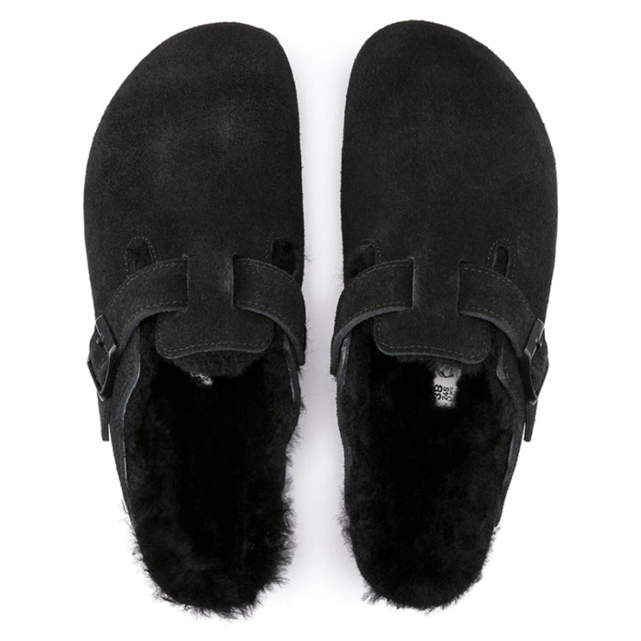 Womens Shoes Birkenstock | Womens Birkenstock Boston Shearling Black