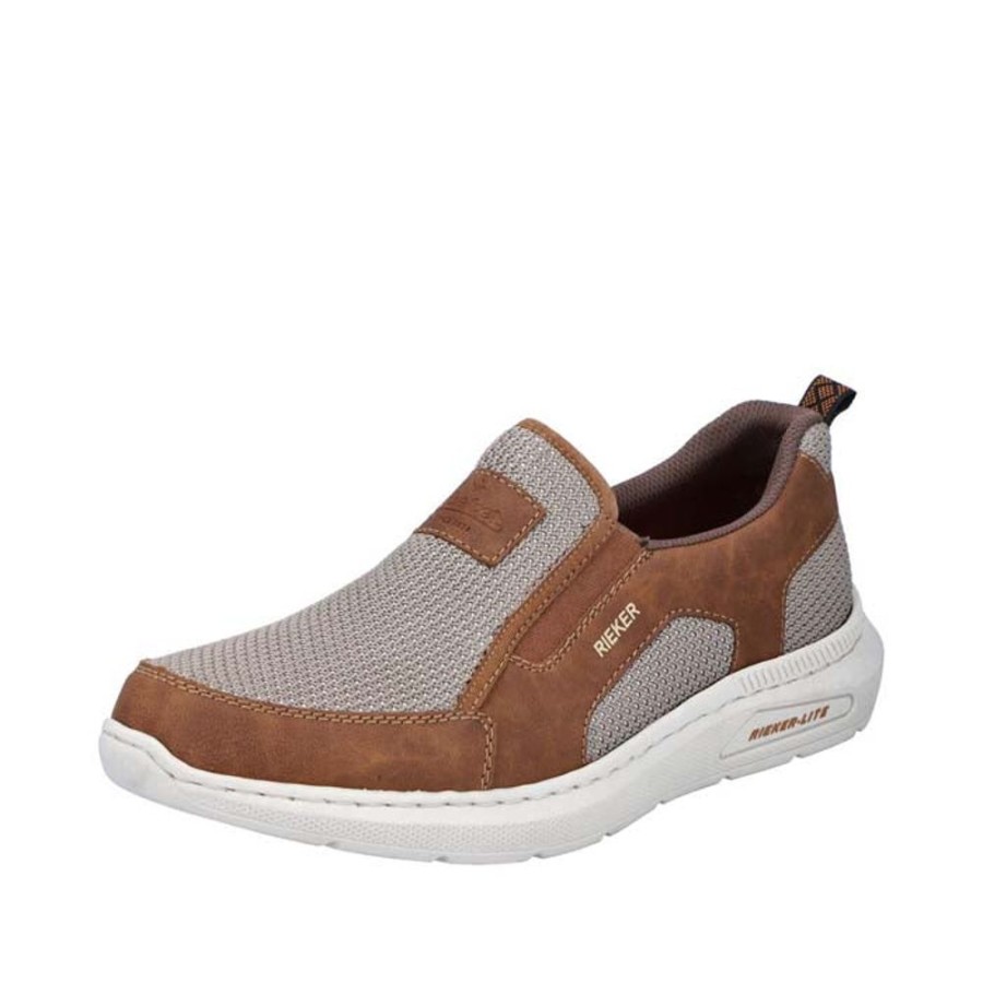 Mens Shoes Rieker | Mens Rieker Montenegro Slip On In Mandel/Stone