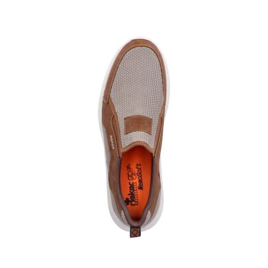 Mens Shoes Rieker | Mens Rieker Montenegro Slip On In Mandel/Stone