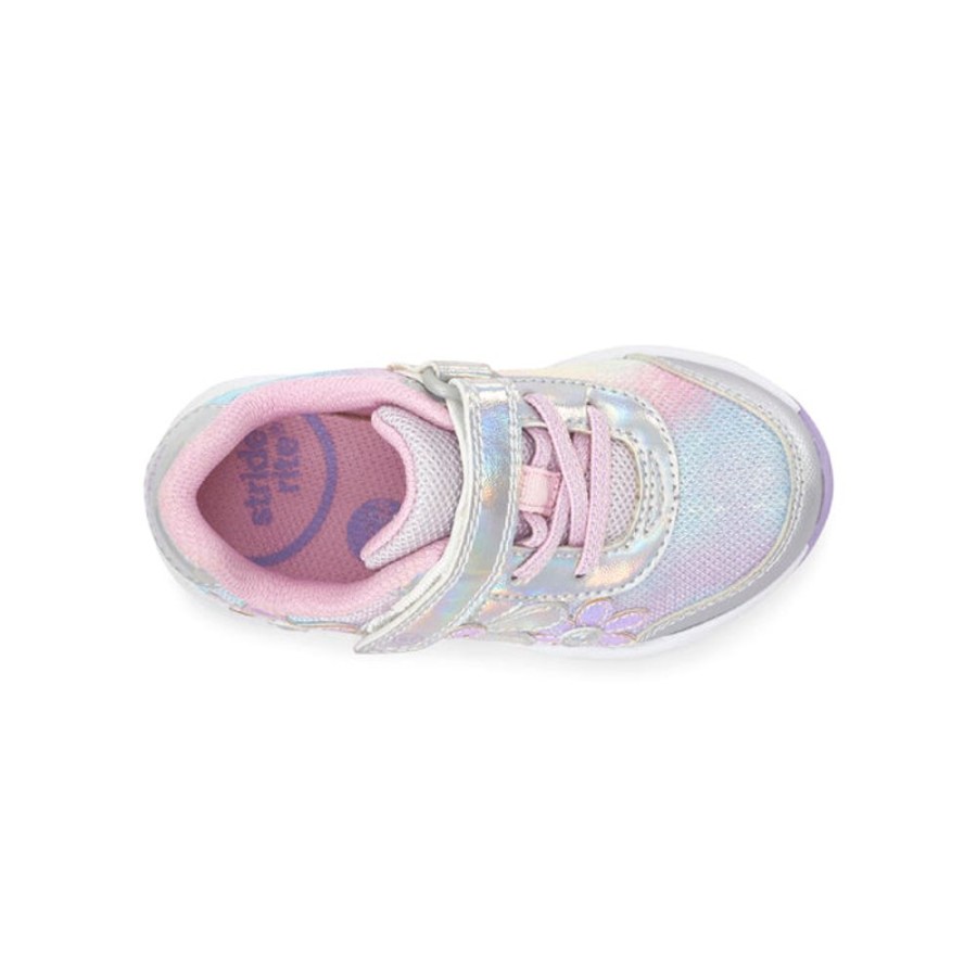 Girls Shoes Stride Rite | Little Girl Stride Rite Lighted Glimmer Iridescent