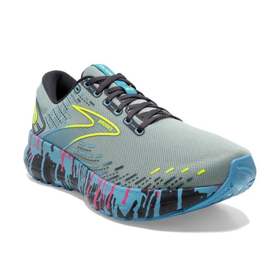 Womens Shoes Brooks Running | Womens Brooks Running Glycerin 20 Drip Collection In Jadeite/Alaskan Blue/Ebony