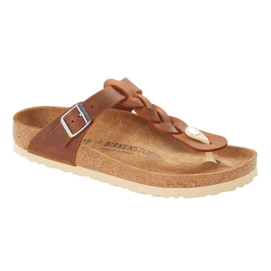 Womens Shoes Birkenstock | Womens Birkenstock Gizeh Braid In Cognac