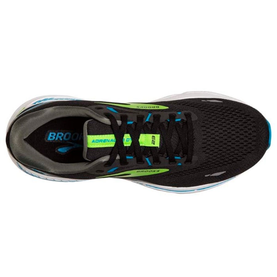 Mens Shoes Brooks Running | Mens Brooks Running Adrenaline Gts 23 In Black/Hawaiian Ocean/Green