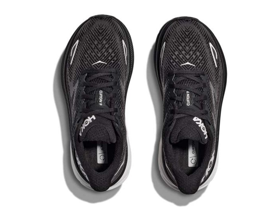 Mens Shoes Hoka | Men'S Hoka Clifton 9 In Black/White