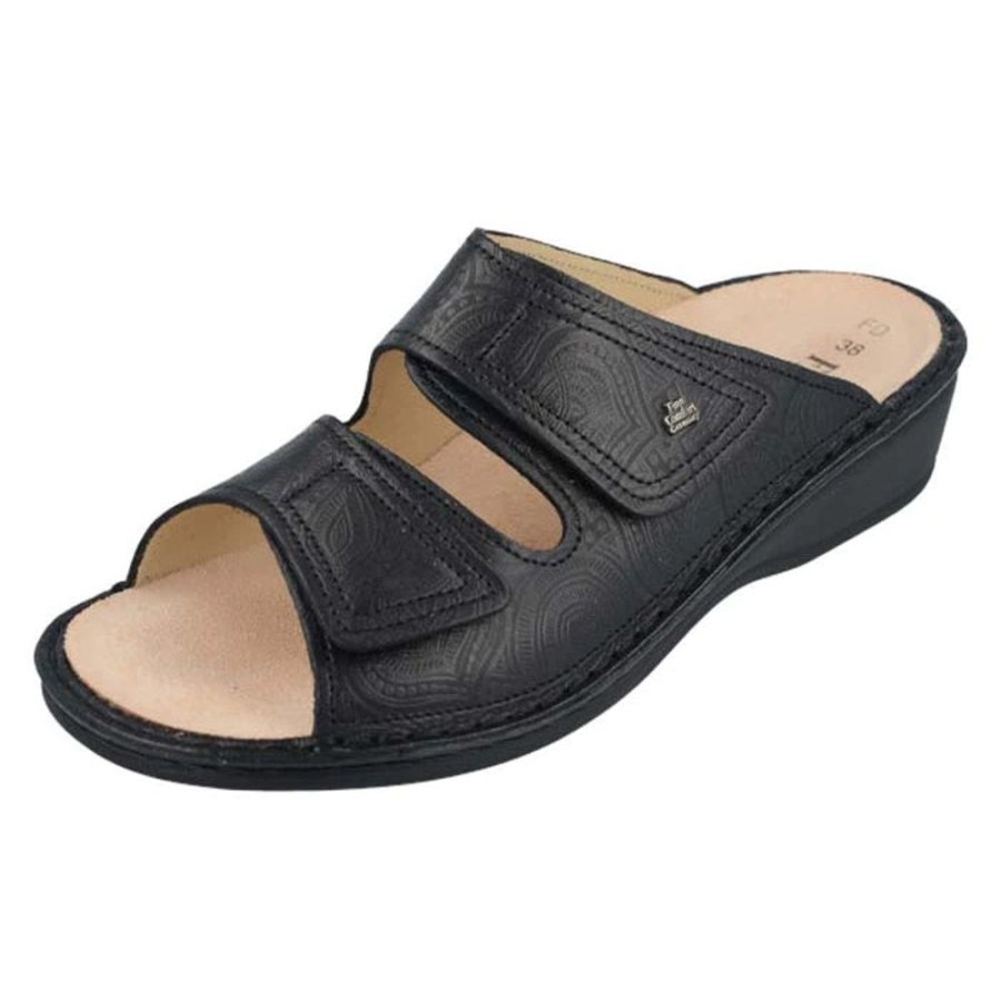 Womens Shoes Finn Comfort | Womens Finn Comfort Jamaika In Blk Arabesque