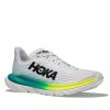 Womens Shoes Hoka | Womens Hoka Mach 5 Wide In White/Blue Glass