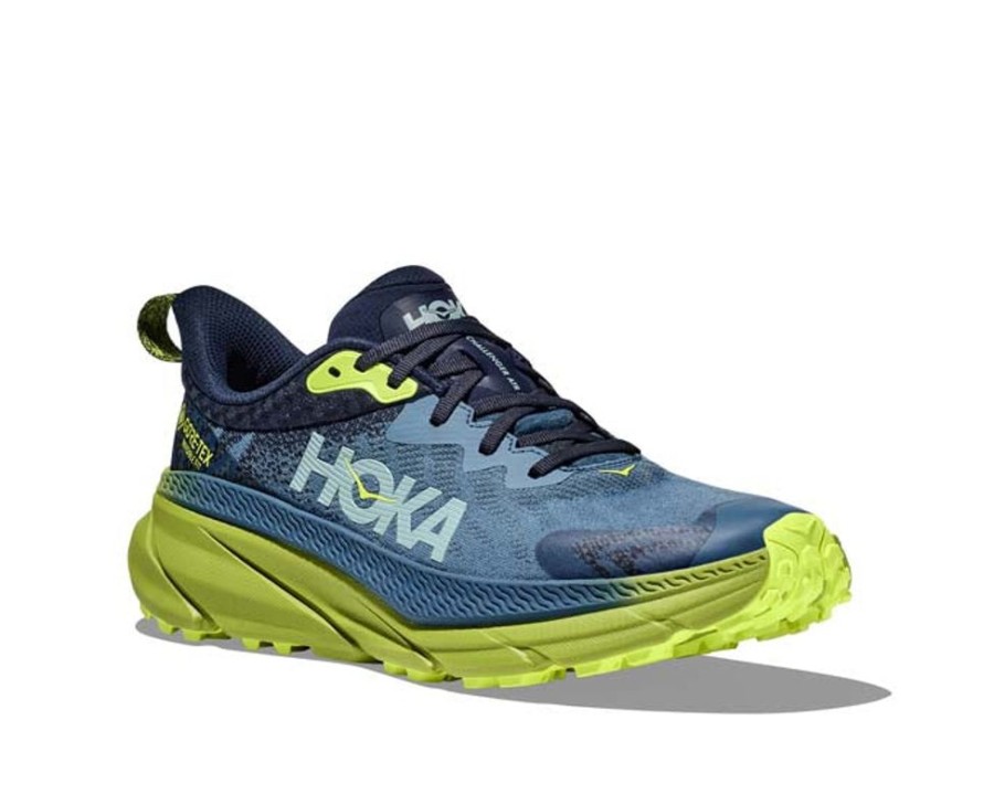 Mens Shoes Hoka | Mens Hoka Challenger Atr 7 Gtx In Outer Space/Dark Citron