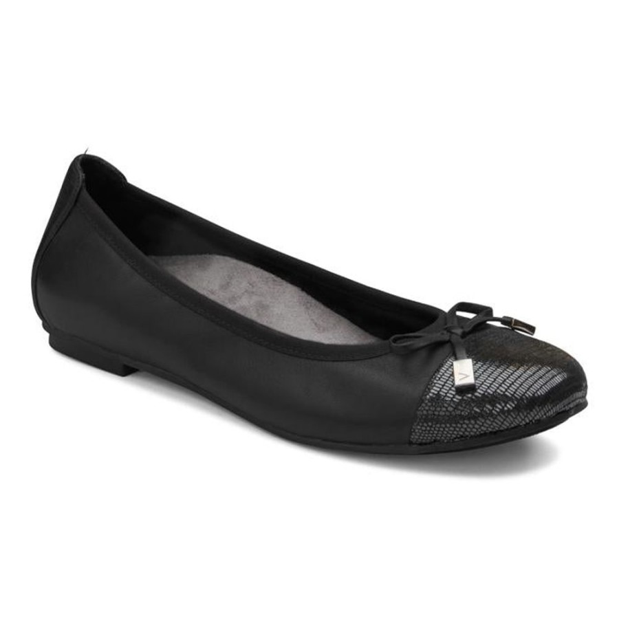 Womens Shoes Vionic | Womens Vionic Minna Ballet Flat Black