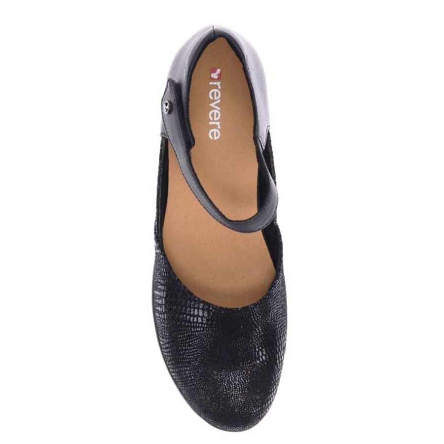 Womens Shoes Revere | Womens Revere Osaka Mj In Black Lizard