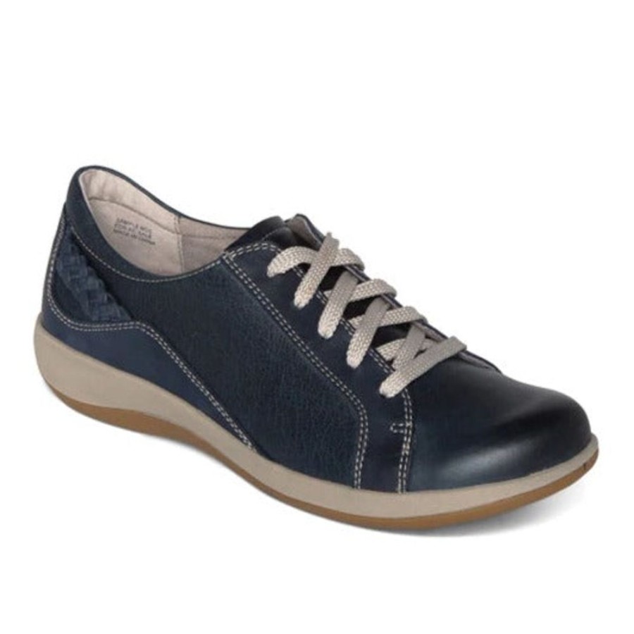 Womens Shoes Aetrex | Womens Aetrex Dana Lace Up Oxford Navy