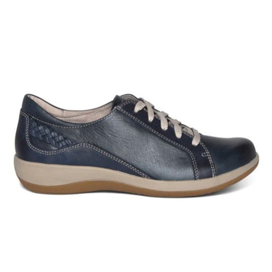 Womens Shoes Aetrex | Womens Aetrex Dana Lace Up Oxford Navy