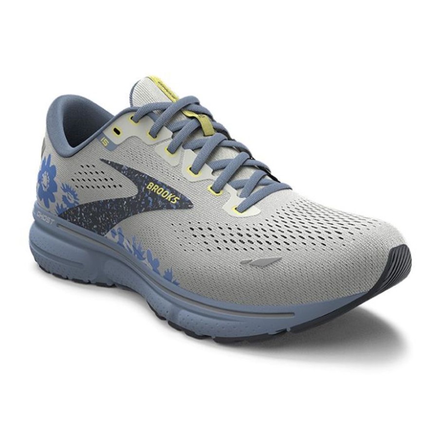 Womens Shoes Brooks Running | Womens Brooks Running Ghost 15 Bloom Pack In Ice/Rain/Ebony