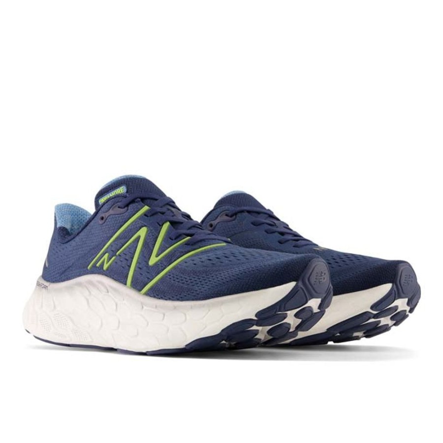 Mens Shoes New Balance | Mens New Balance Fresh Foam More V4 In Nb Navy/Cosmic Pineapple/Heritage Blue