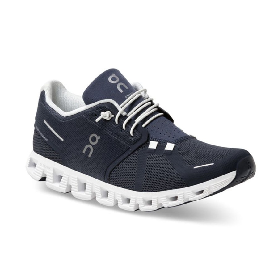 Mens Shoes On Running | Mens On Running Cloud 5 Midnight/White