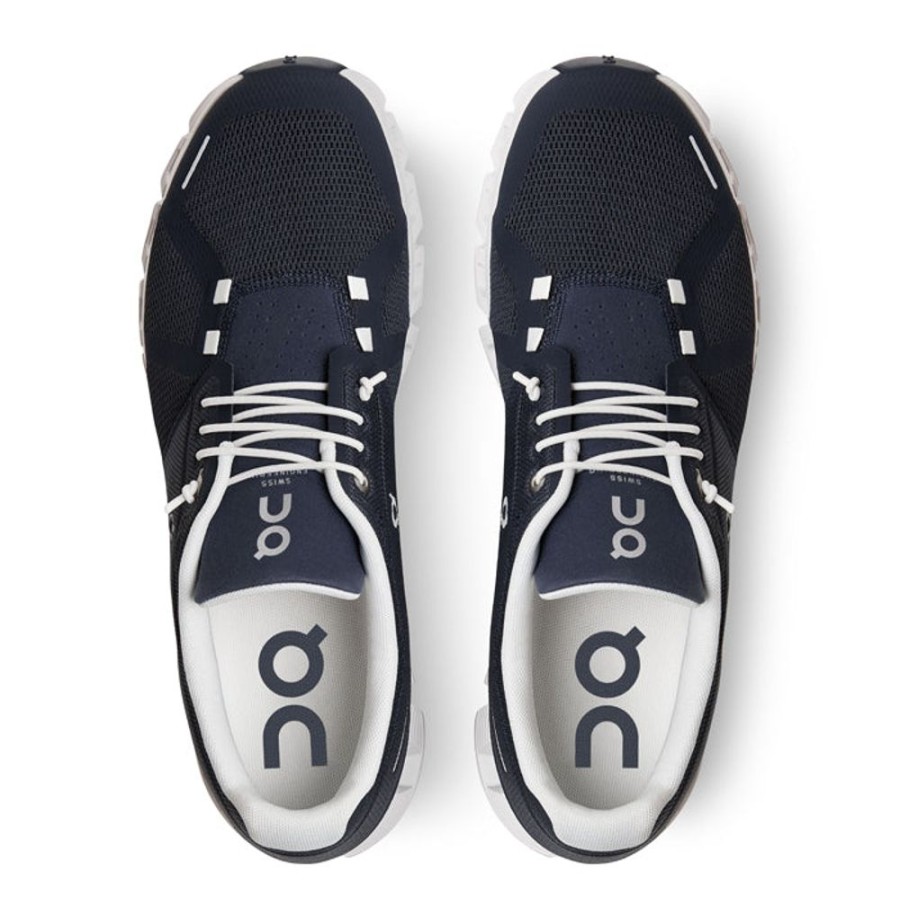 Mens Shoes On Running | Mens On Running Cloud 5 Midnight/White