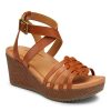 Womens Shoes Vionic | Womens Vionic Clarisa Wedge Sandal Cognac