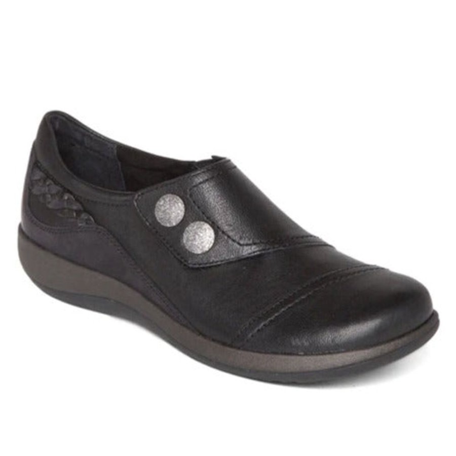 Womens Shoes Aetrex | Womens Aetrex Karina Monk Strap Black