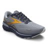 Mens Shoes Brooks Running | Mens Brooks Running Adrenaline Gts 23 In Grey/Crown Blue/Orange