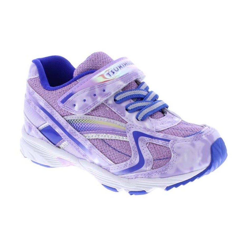 Girls Shoes Tsukihoshi | Little Girl Tsukihoshi Glitz Sneaker In Purple/Blue