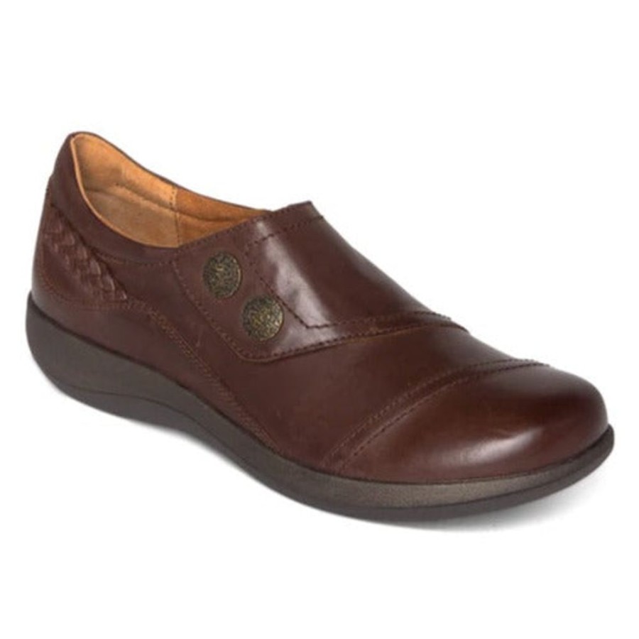 Womens Shoes Aetrex | Womens Aetrex Karina Monk Strap Brown